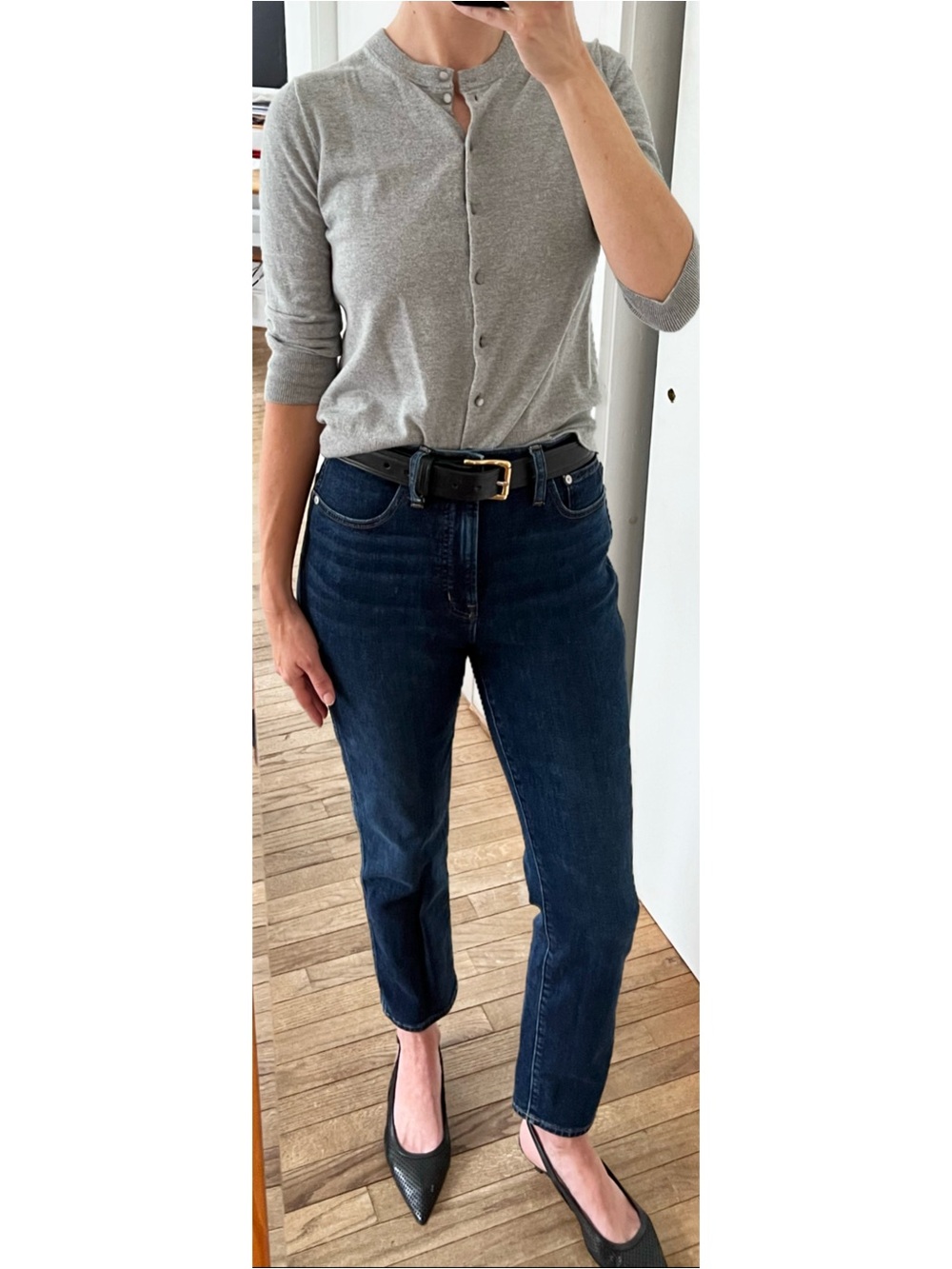 Madewell Perfect Vintage Jean 27 Dark Wash Wool Blend High Rise